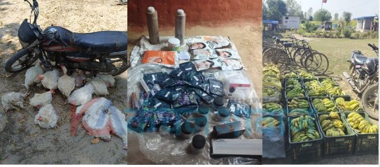 कञ्चनपुरको दक्षिणी सीमा क्षेत्रमा सशस्त्र प्रहरीको कडा निगरानीः लाखौँ मूल्यका अवैध सामग्री र प्रतिबन्धित कुखुरा बरामद